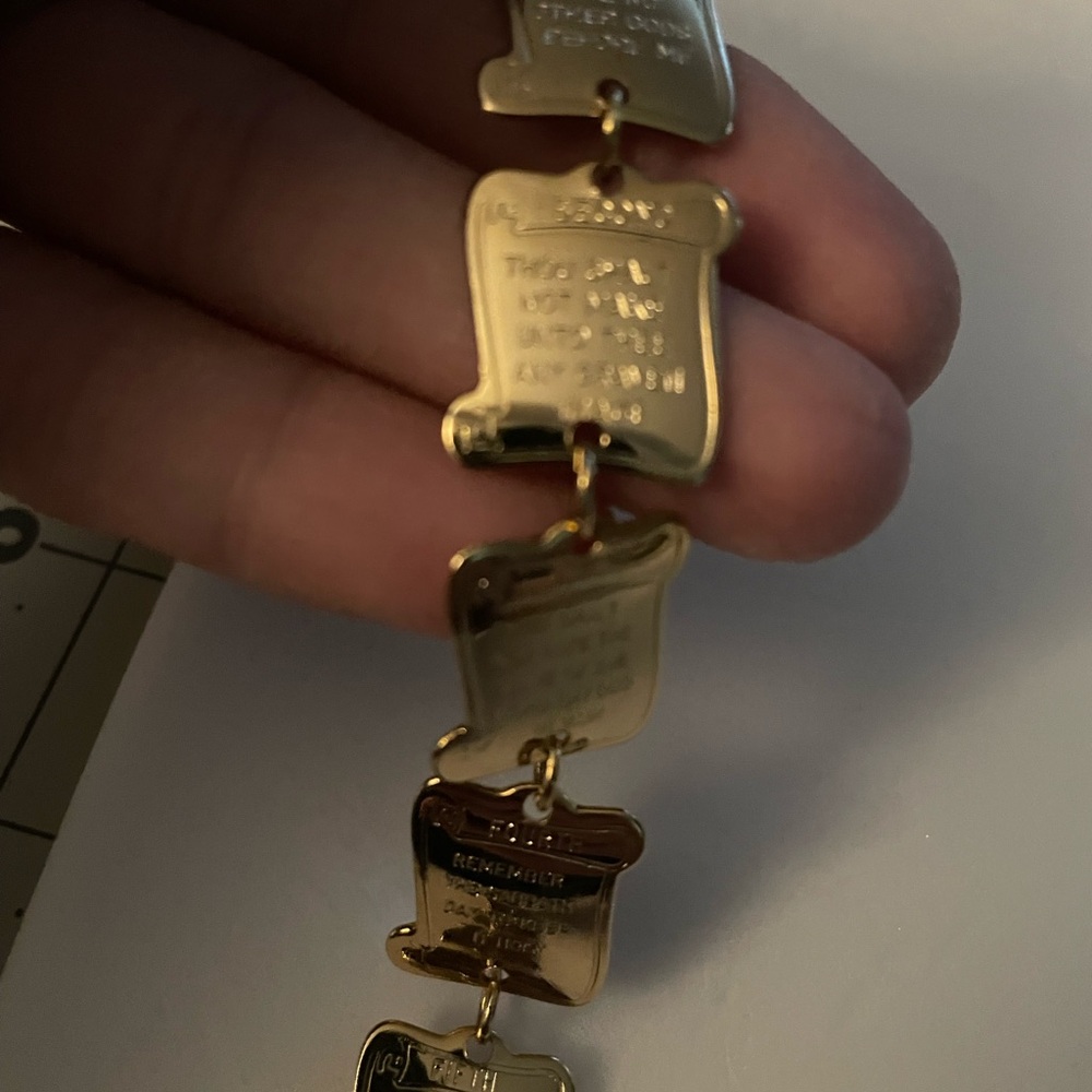 Gold Ten Commandment Bookmark - Picture 3 of 7